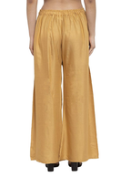 PAVONINE Beige Color Straight Fit Rayon Fabric Palazzo For Women | Grocsy