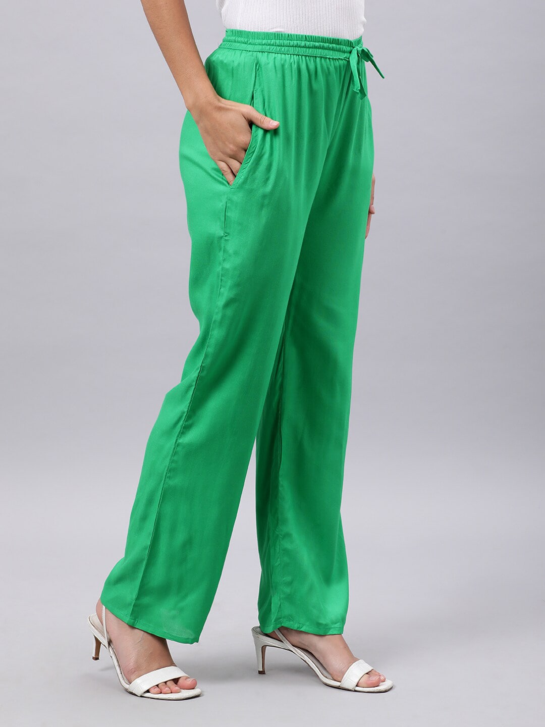 Souchii Green Liva Palazzos | Grocsy