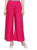 PAVONINE Rani Color Straight Fit Rayon Fabric Palazzo For Women | Grocsy