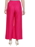 PAVONINE Rani Color Straight Fit Rayon Fabric Palazzo For Women | Grocsy