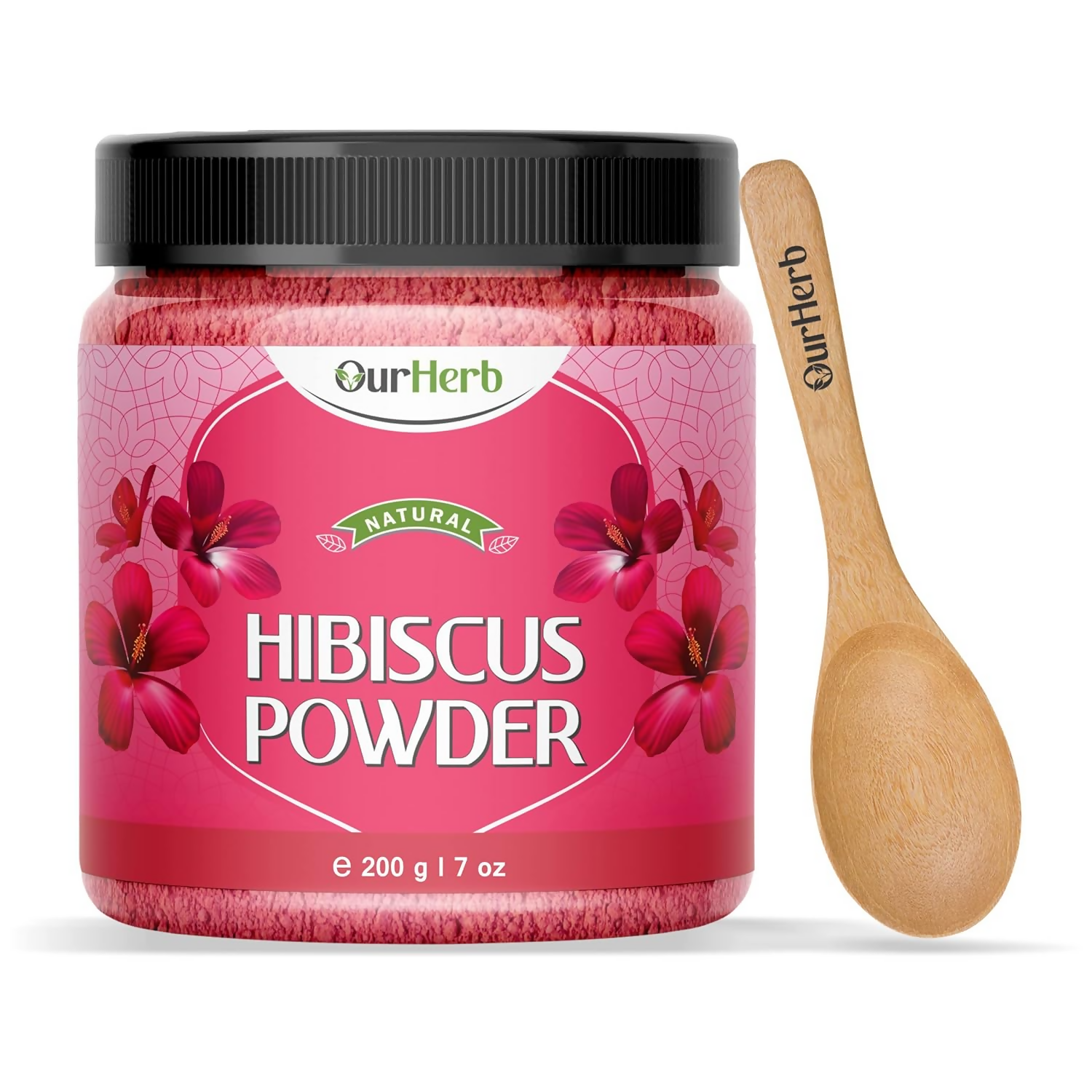 OurHerb Hibiscus Flower Powder For Face Pack And Hair Mask For All Types Of Hair | Grocsy