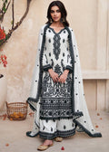 Lorenvalley White Chinon Embroidery With Sequince Work Salwar Kameez Stitched | Grocsy
