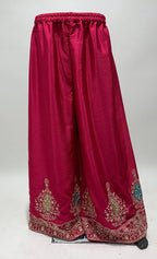 Lorenvalley Magenta Chinon Embroidery With Sequince Work Salwar Kameez Stitched | Grocsy