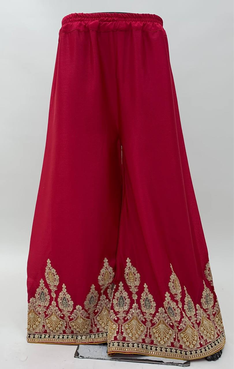 Lorenvalley Yellow Chinon Embroidery With Sequince Work Salwar Kameez Stitched | Grocsy