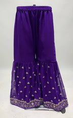 Lorenvalley Purple Georgette Embroidery With Sequince Work Salwar Kameez Stitched | Grocsy