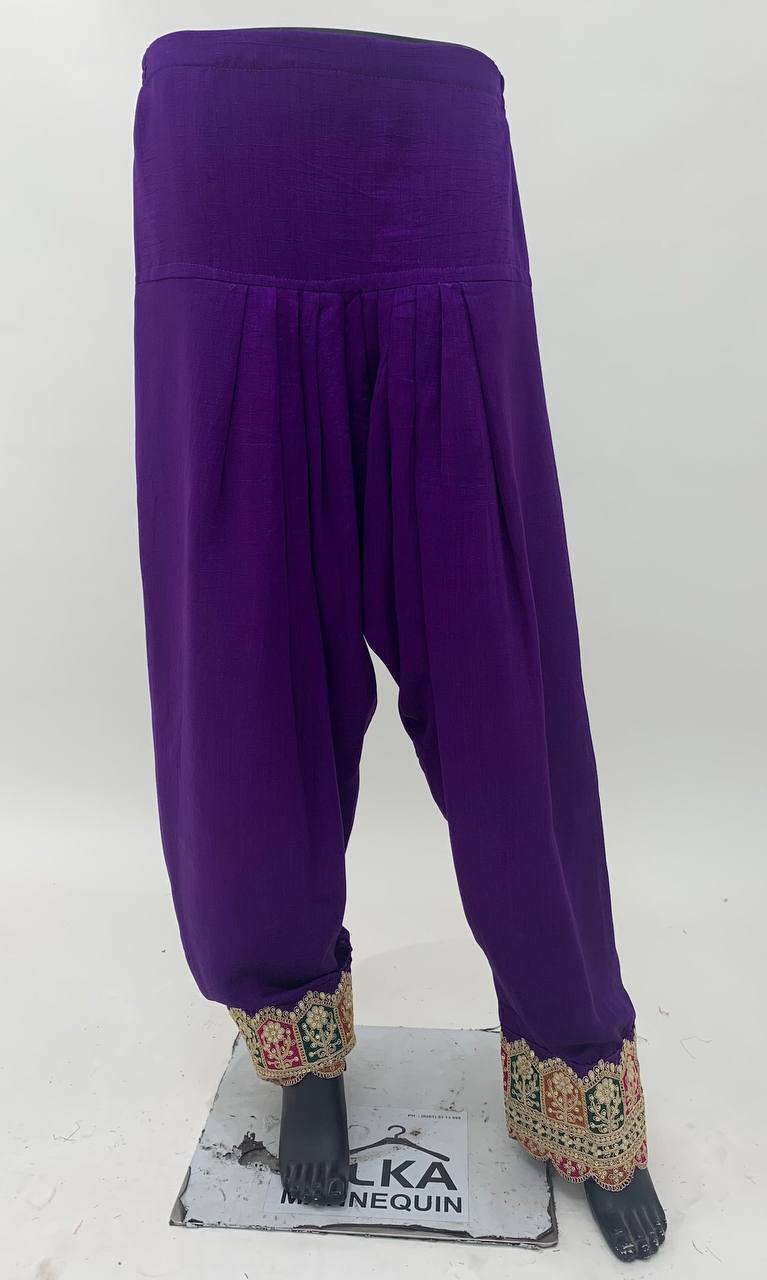 Lorenvalley Purple Chinon Embroidery With Sequince Work Salwar Kameez Stitched | Grocsy