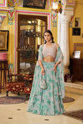 Lorenvalley Fashion Multicolor Georgette Thread Embroidery, Sequins & Tube Beads Work Lehenga Choli With Stylish Dupatta | Grocsy
