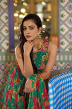 Lorenvalley Fashion Multicolor Marble Floral Printed Lehenga Choli With Dupatta | Grocsy
