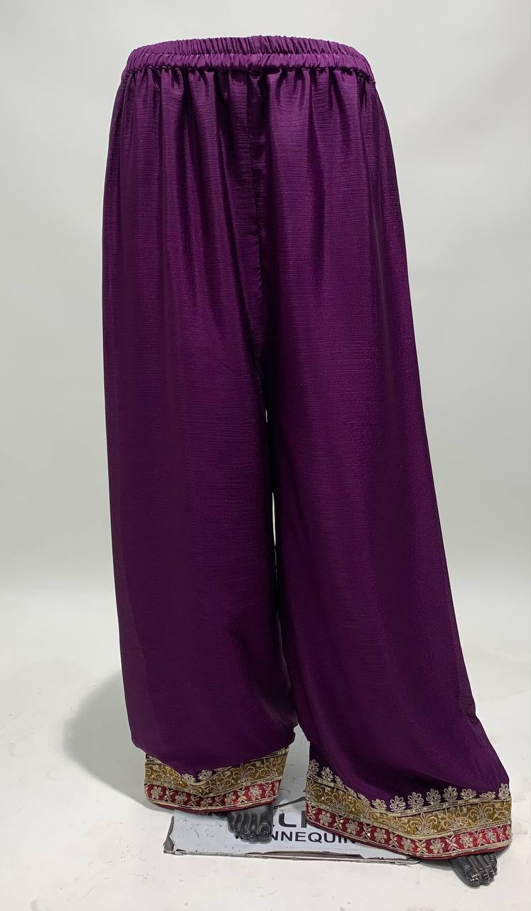 Lorenvalley Purple Chinon Embroidery With Sequince Work Salwar Kameez Stitched | Grocsy