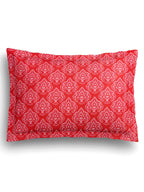 SEJ by Nisha Gupta Red Printed 180 TC Cotton Double Bedsheet with 2 Pillow Covers | Grocsy