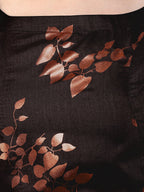 Janasya Women Black Floral Print A-Line Kurta | Grocsy