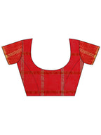 Saree Mall Red Art Silk Checked Bhagalpuri Saree | Grocsy
