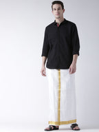 Sethukrishna Men Double Layer Readymade Dhoti With Pocket | Grocsy