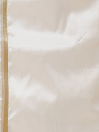Sethukrishna Men Cream Solid Double Layer Readymade Dhoti With Pocket | Grocsy