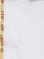 Sethukrishna Men White Solid Double Layer Readymade Dhoti With Pocket | Grocsy