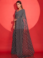 Tikhi Imli Geometric Printed Saree | Grocsy