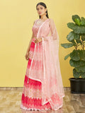 Tulsi Art Pretty Pink Embroidered Chinon Festival Wear Lehenga Choli | Grocsy