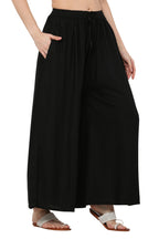 PAVONINE Black Color Rayon Fabric Jumbo Sharara For Women | Grocsy