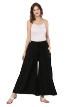 PAVONINE Black Color Rayon Fabric Jumbo Sharara For Women | Grocsy