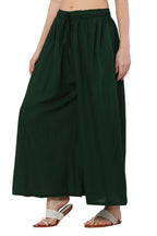 PAVONINE Bottle Green Color Rayon Fabric Jumbo Sharara For Women | Grocsy