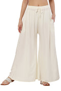 PAVONINE Off White Color Rayon Fabric Jumbo Sharara For Women | Grocsy