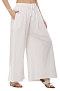 PAVONINE White Color Rayon Fabric Jumbo Sharara For Women | Grocsy