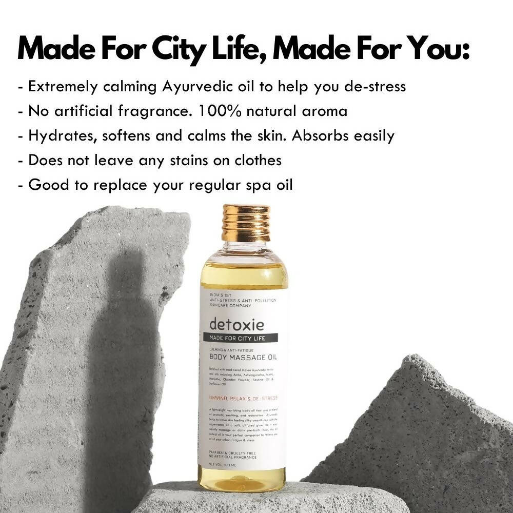 Detoxie Calming & Anti-Fatigue Body Massage Oil | Grocsy