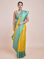 Monjolika Fashion Glamour And Tradition With This Zari Woven Banarasi Tissue Silk Yellow Saree | Grocsy