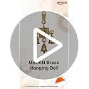 Uapan Brass Hanging Bells (Laxmi_Ganesh, Gold), Religious | Grocsy