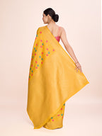 Monjolika Fashion Exquisite Designs With This Regal Yellow Rich Look Banarasi Tissue Silk Saree | Grocsy