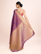 Monjolika Fashion Exquisite Designs With This Regal Light Brown Rich Look Banarasi Tissue Silk Saree | Grocsy