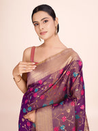 Monjolika Fashion Exquisite Designs With This Regal Light Brown Rich Look Banarasi Tissue Silk Saree | Grocsy