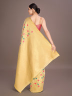Monjolika Fashion Exquisite Designs With This Regal Cream Rich Look Banarasi Tissue Silk Saree | Grocsy
