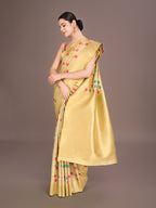 Monjolika Fashion Exquisite Designs With This Regal Cream Rich Look Banarasi Tissue Silk Saree | Grocsy