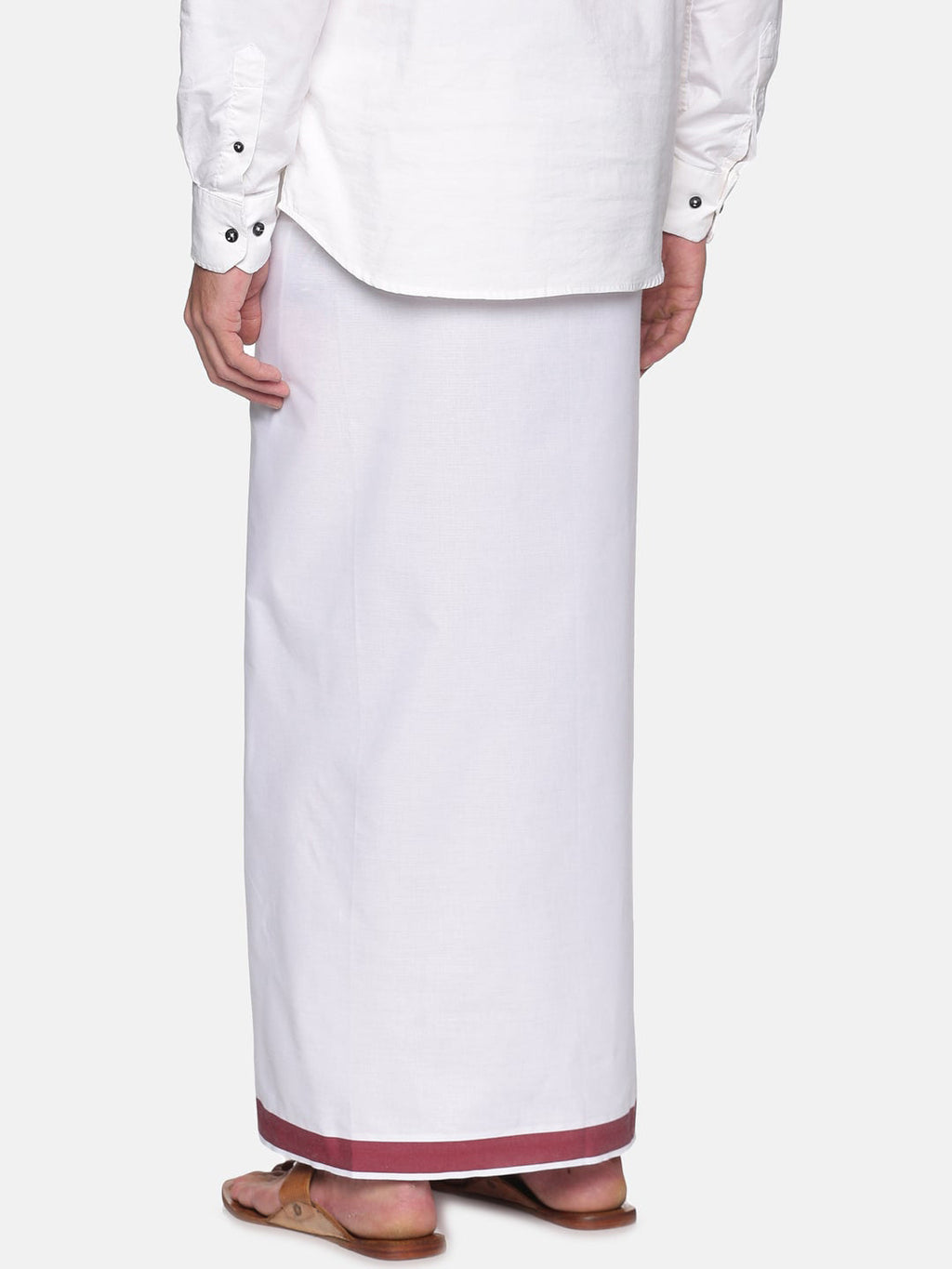 Sethukrishna Men White Solid Dhoti | Grocsy
