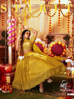 Anaita Yellow Georgette Lehenga Choli With Sequence & Thread Work | Grocsy