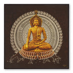 Tehzeeb Creations Golden Embossed Wall Painting | Grocsy