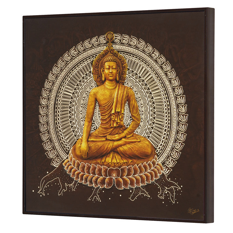 Tehzeeb Creations Golden Embossed Wall Painting | Grocsy