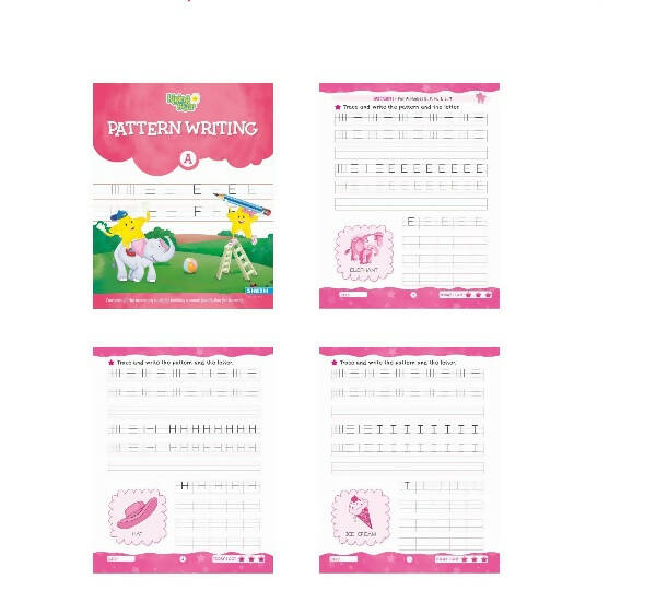 Rising Star Pattern Writing Book Set (Set of 3)| Ages 3-7 years| Trace & Write Patterns, Numbers, Letters, etc. | Grocsy