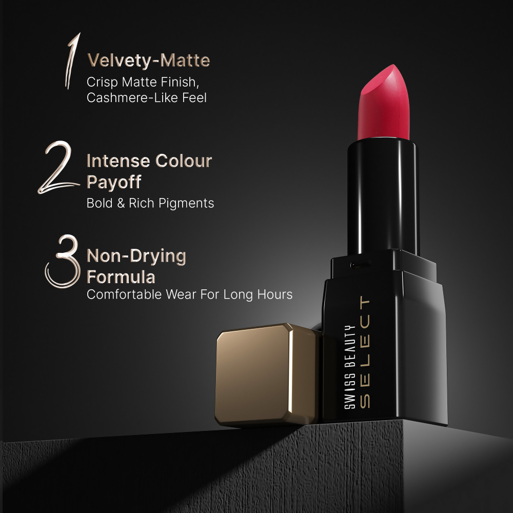 Swiss Beauty Select Dare To Matte Lipstick - 1 Paradise Nude | Grocsy
