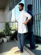 trueBrowns White Unisex Freesize Kurta | Grocsy