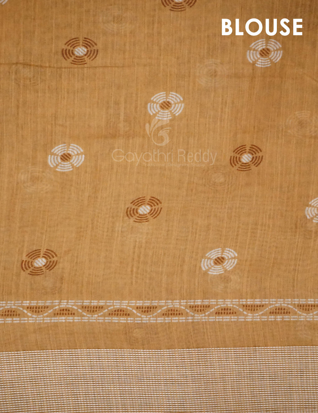 Shades of Light Mustard Colour Floral Print Semi Chanderi Saree By Gayathri Reddy Designer Studio | Grocsy