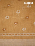 Shades of Light Mustard Colour Floral Print Semi Chanderi Saree By Gayathri Reddy Designer Studio | Grocsy