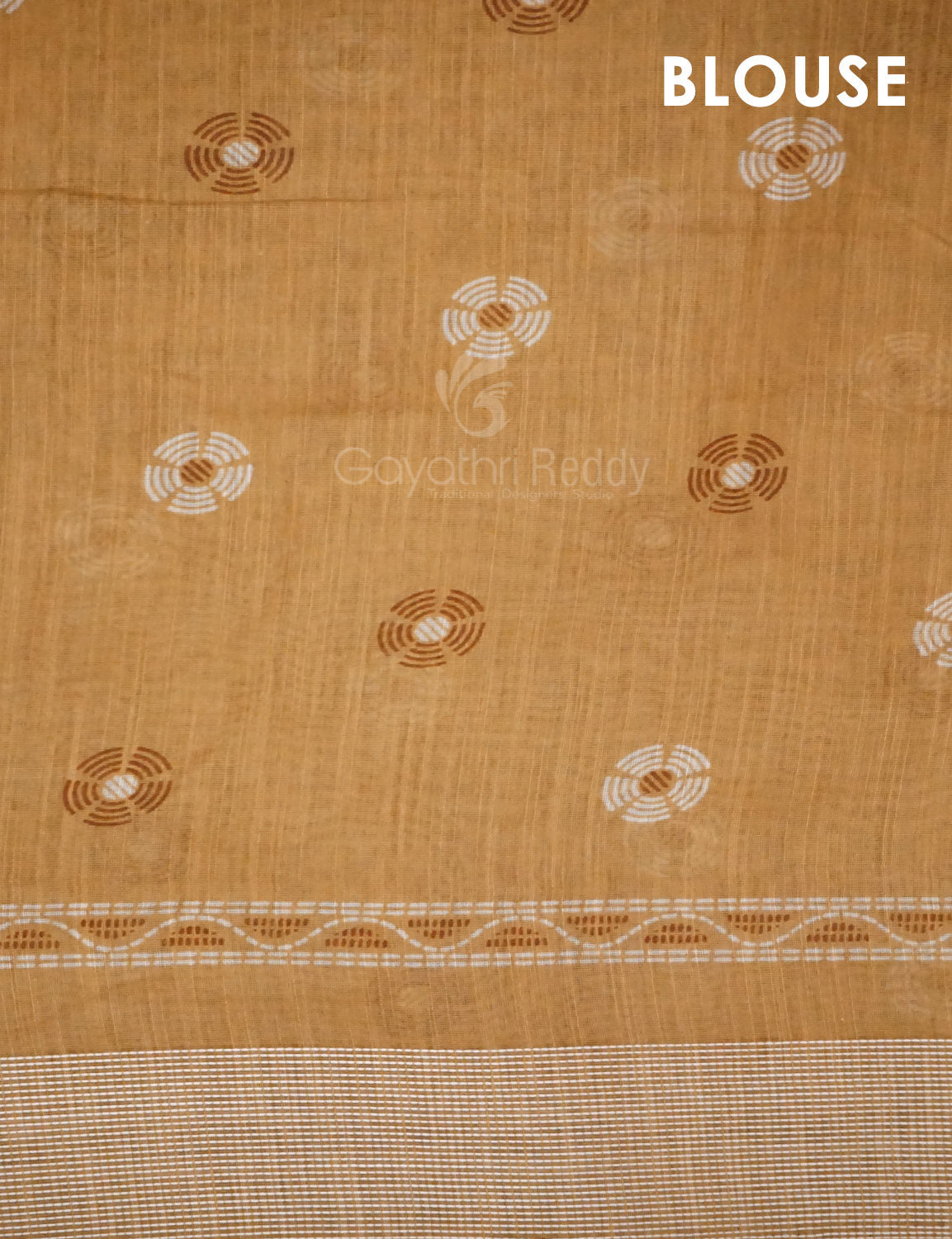Shades of Light Mustard Colour Floral Print Semi Chanderi Saree By Gayathri Reddy Designer Studio | Grocsy