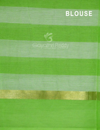 Cream And Neon Green With Checks Pure Mangalgiri Cotton Saree By Gayathri Reddy Designer Studio | Grocsy
