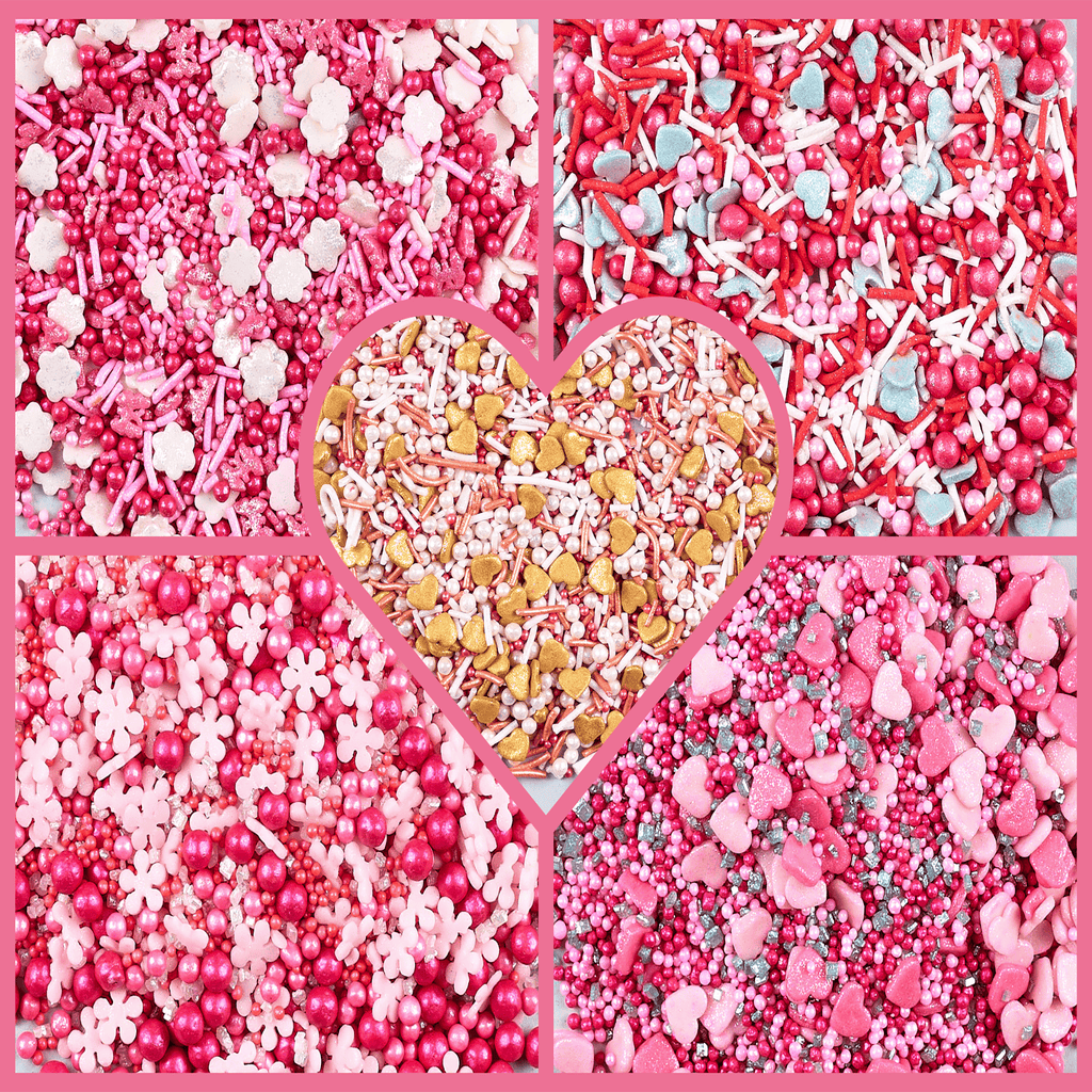 Confect Valentine Sprinkles | 11 Edible Decoration for Baking & Dessert | Grocsy