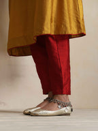 trueBrowns Gold Silk Kurta Set | Grocsy
