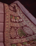 Brown Colour With Motif Design Semi Chanderi Saree By Gayathri Reddy Designer Studio | Grocsy