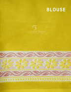 Mehendi Green And Lime Green Block Print Pure Kota Cotton Saree By Gayathri Reddy Designer Studio | Grocsy