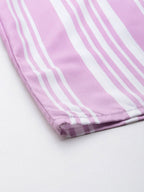 Ahalyaa Plus Size Striped Tunic with Palazzos | Grocsy